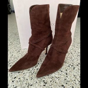 Jimmy choo kimono chocolate kid suede boots 37